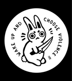 Knife Bunny Sticker - 2x2"