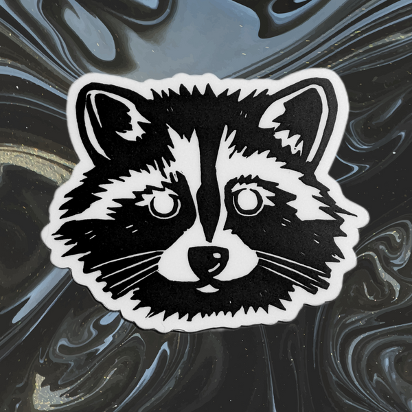 Raccoon Sticker - 3x2.5"