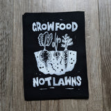Food Not Lawns Linoprint Patch